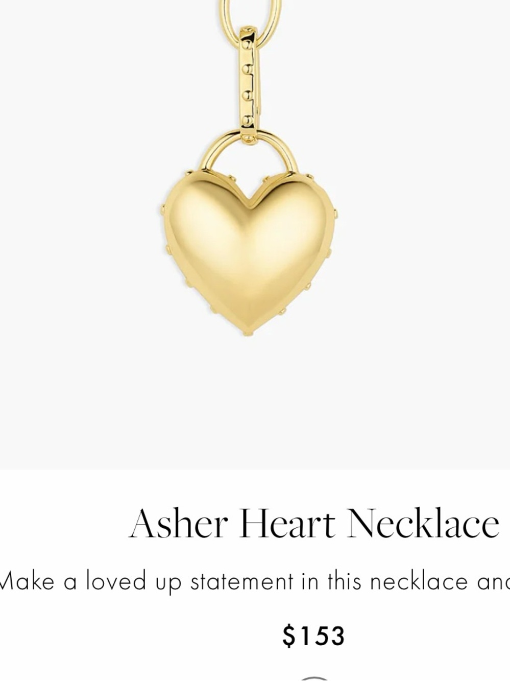 Gorjana Asher Heart Necklace - Gold